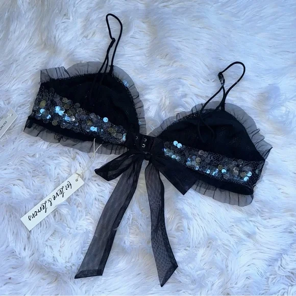 For Love & Lemons • Sequin Embellished Christelle Bralette Top - Picture 5 of 12